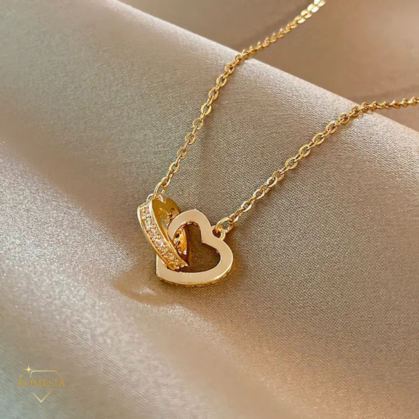 To My Granddaughter Interlocking Hearts Necklace – Meaningful Gift of Love & Connection
