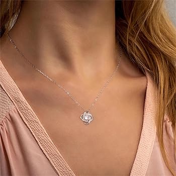 To My Daughter- Never Alone-Love Dad- Love Knot Necklace
