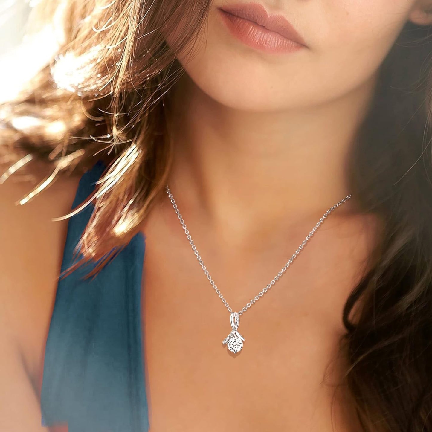 To My Daughter-Fan Ribbon-Alluring Beauty Necklace