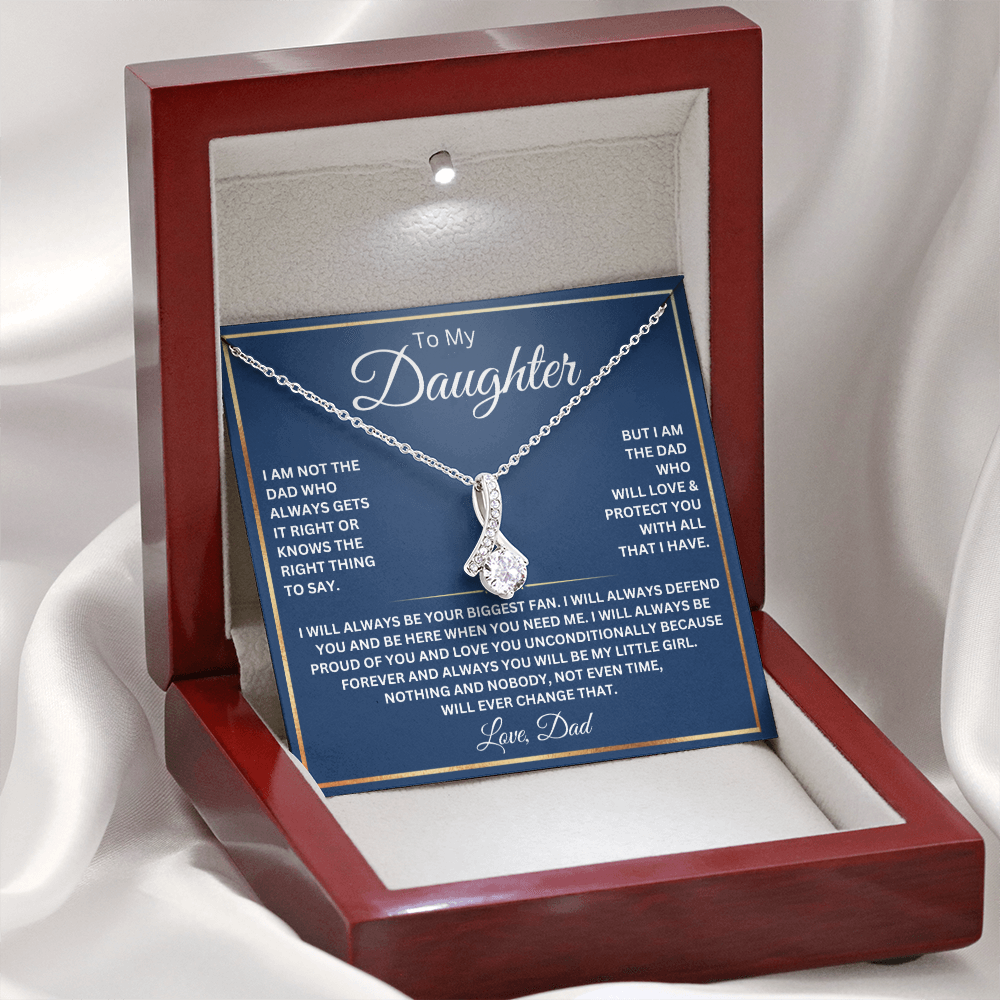 To My Daughter-Fan Ribbon-Alluring Beauty Necklace