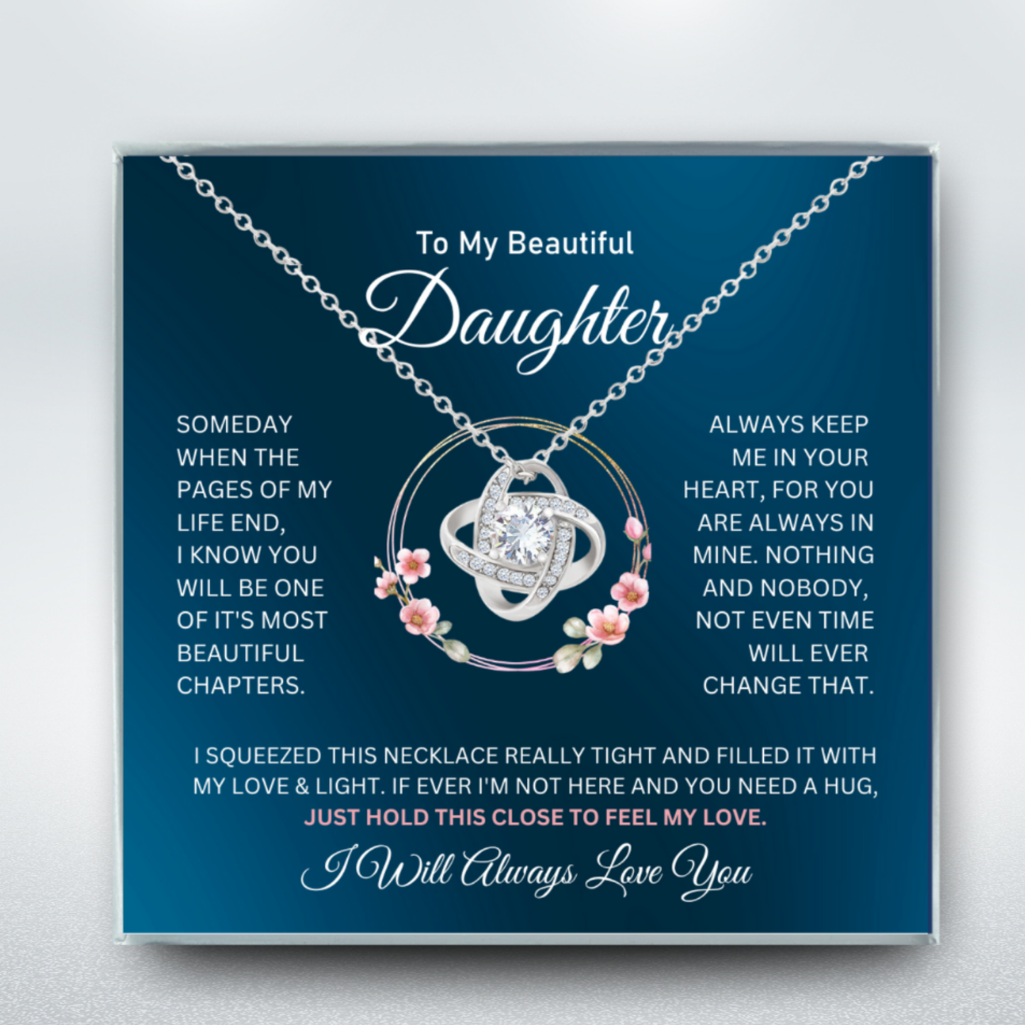To My Beautiful Daughter-Beautiful Chapter-Love Knot Necklace