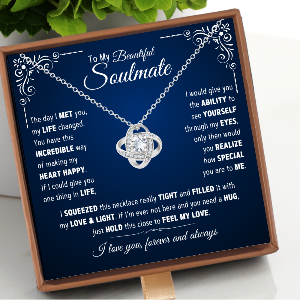 To My Beautiful Soulmate-Best Thing- Love Knot Necklace