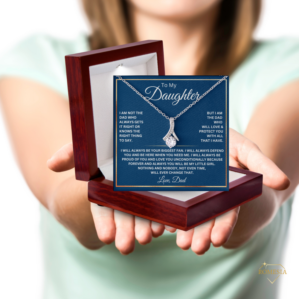 To My Daughter-Fan Ribbon-Alluring Beauty Necklace