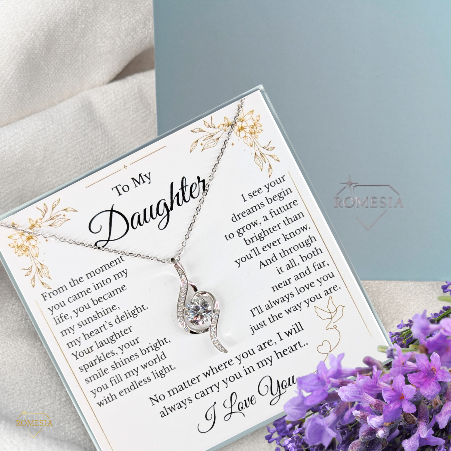 To My Daughter- Adoring Love Pendent- Endless Light