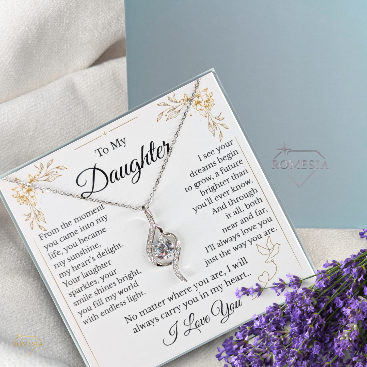 To My Daughter- Adoring Love Pendent- Endless Light