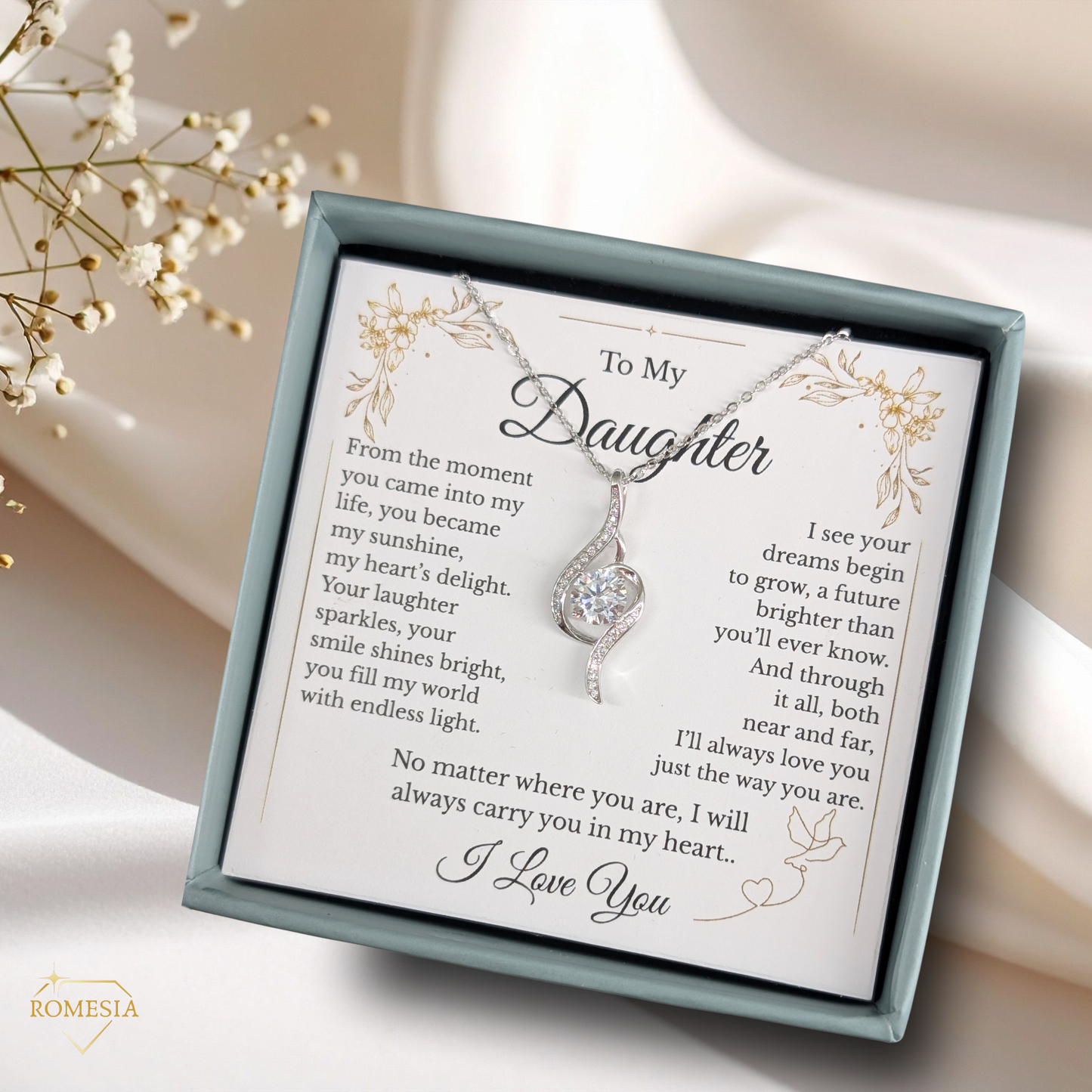 To My Daughter- Adoring Love Pendent- Endless Light