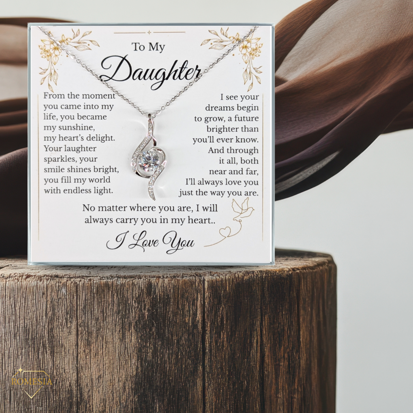To My Daughter- Adoring Love Pendent- Endless Light