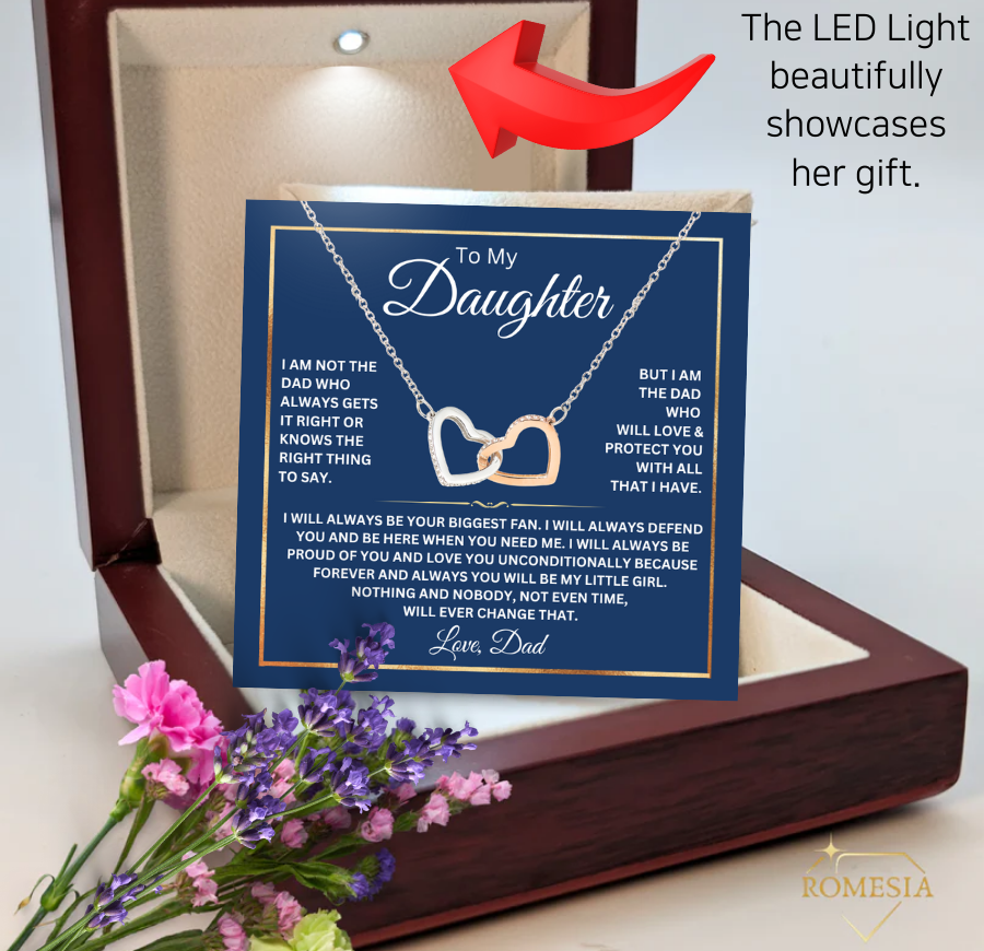To My Daughter- Biggest Fan Interlocking Hearts