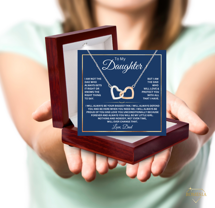 To My Daughter- Biggest Fan Interlocking Hearts