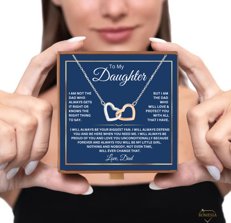 To My Daughter- Biggest Fan Interlocking Hearts