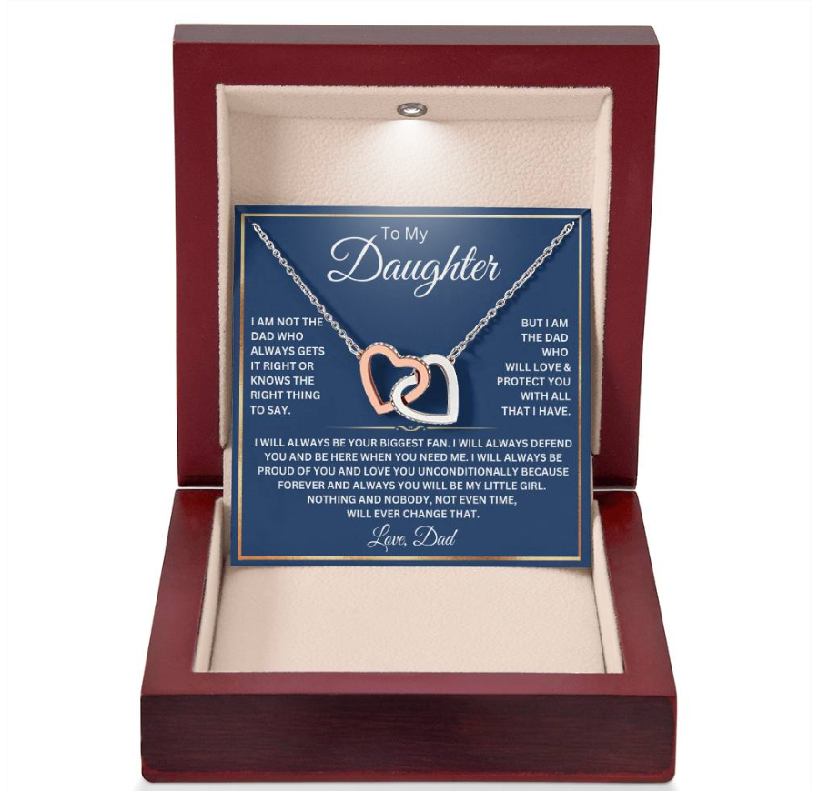 To My Daughter- Biggest Fan Interlocking Hearts