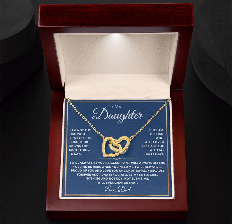 To My Daughter- Biggest Fan Interlocking Hearts