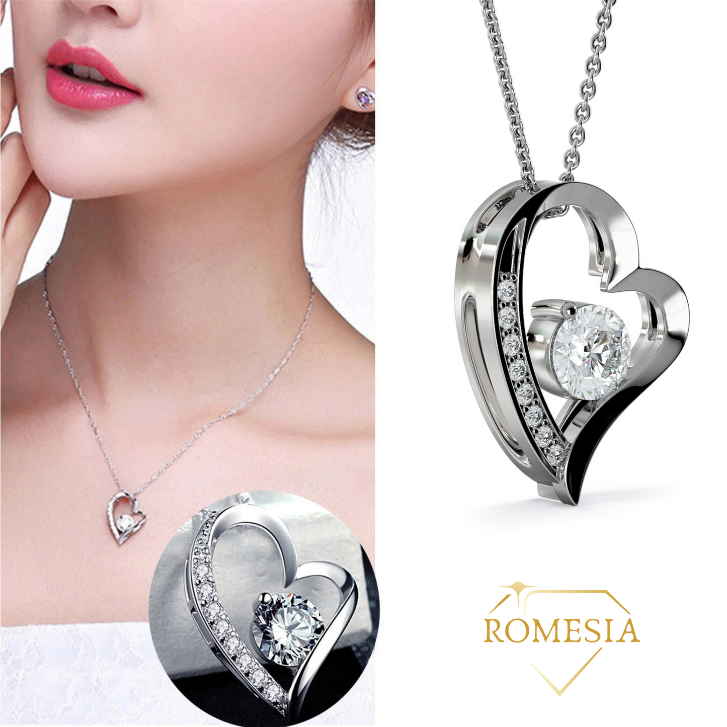 To My Bonus Daughter- Endless Light-Forever Love Heart Pendent