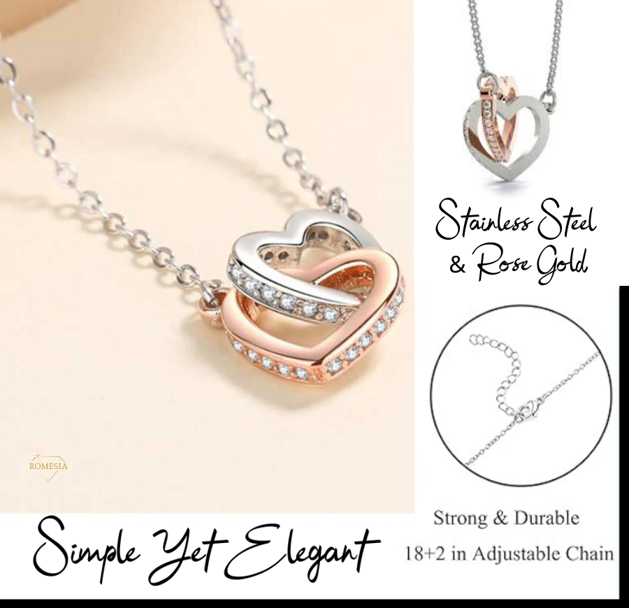 To My Granddaughter Interlocking Hearts Necklace – Meaningful Gift of Love & Connection