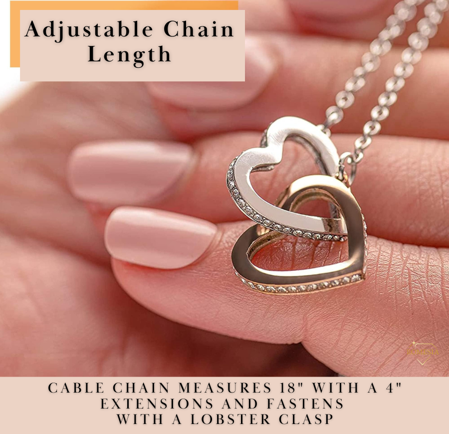 To My Granddaughter Interlocking Hearts Necklace – Meaningful Gift of Love & Connection