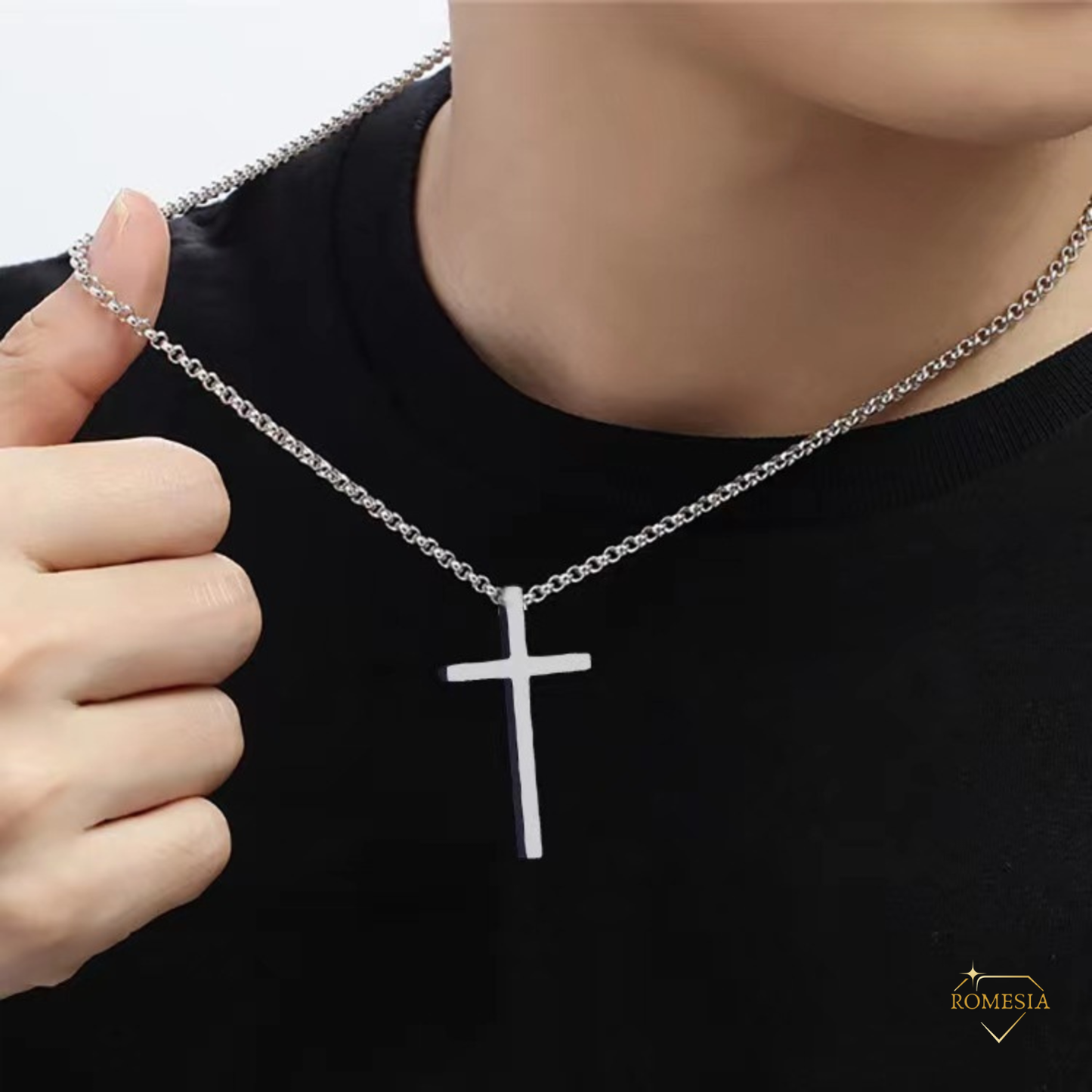 To My Man-You're My Person- Stainless Steel Cross Pendent