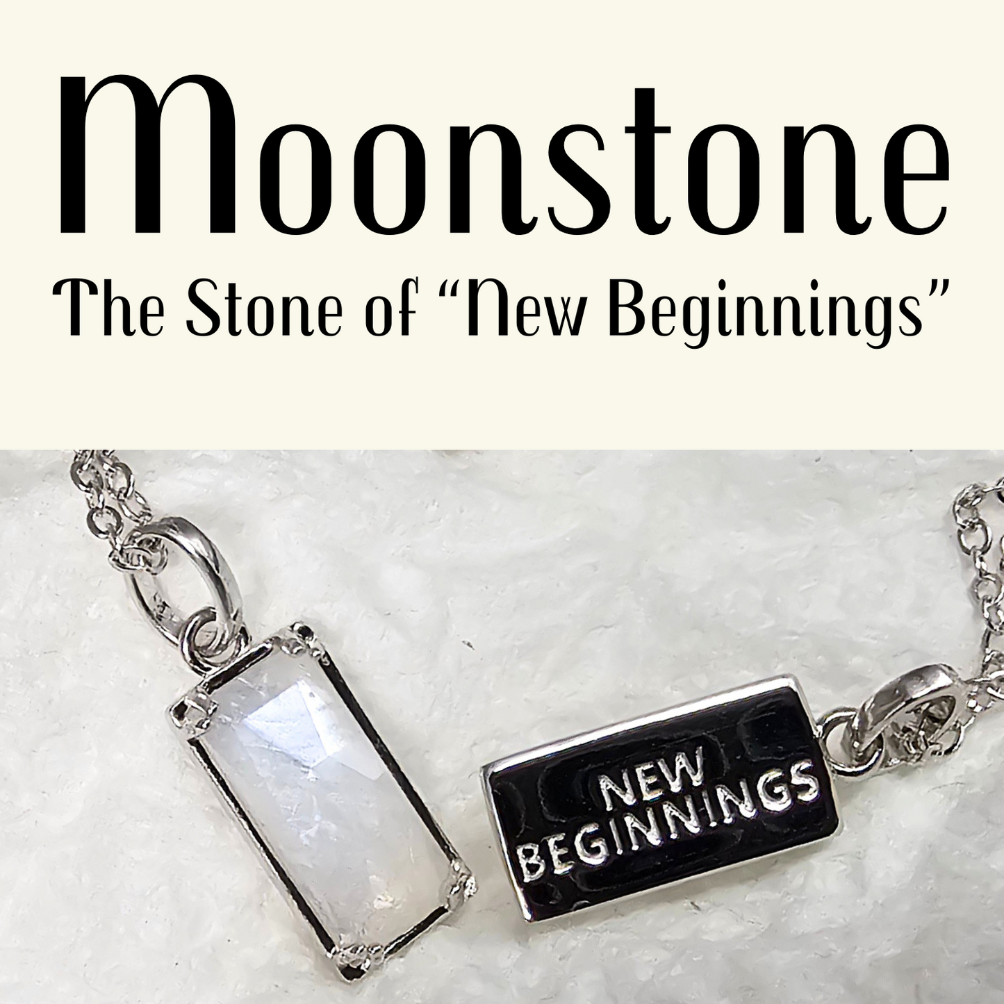Real Genuine Moonstone -" Sterling Silver Pendent", New Beginnings