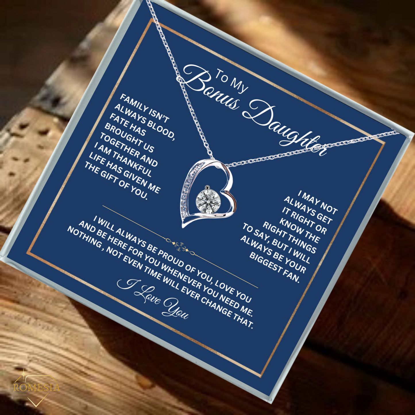 To My Bonus Daughter-Fate has brought us together-Forever Love Necklace