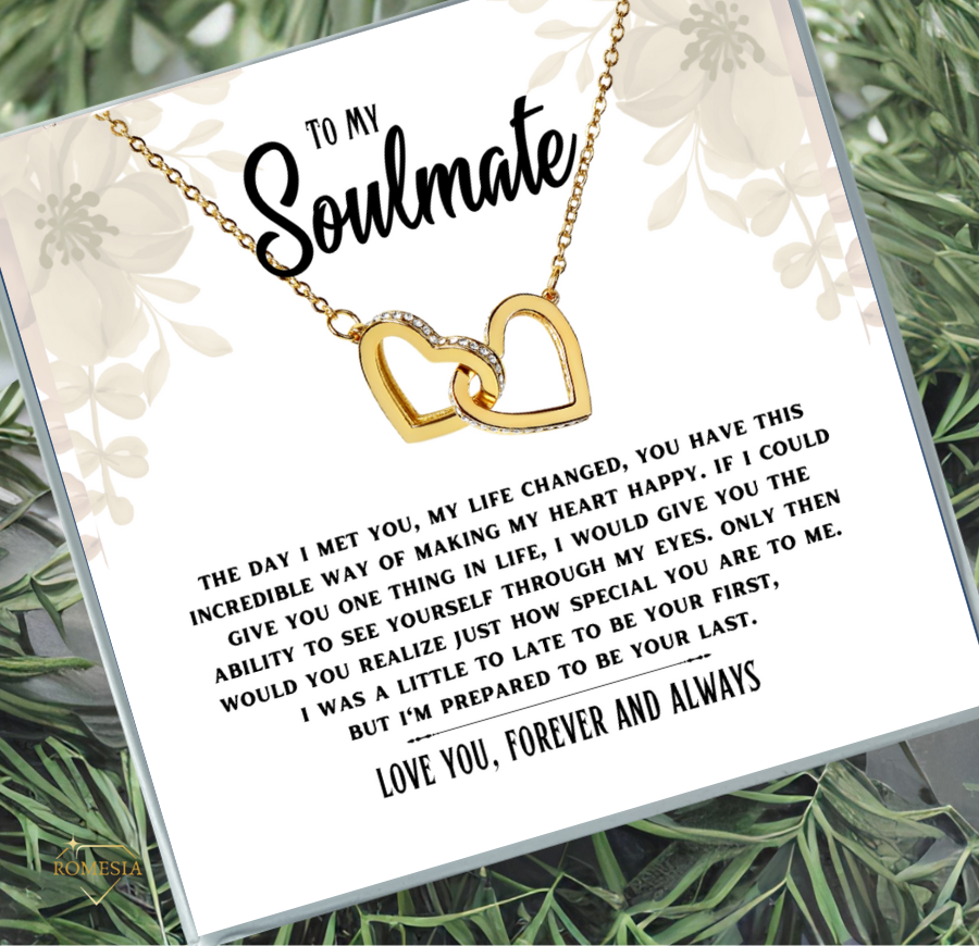 Soulmate-Prepared to be your last- Interlocking Hearts necklace