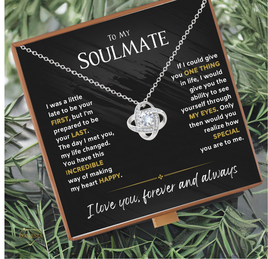 Soulmate-One thing in life-Love Knot Necklace
