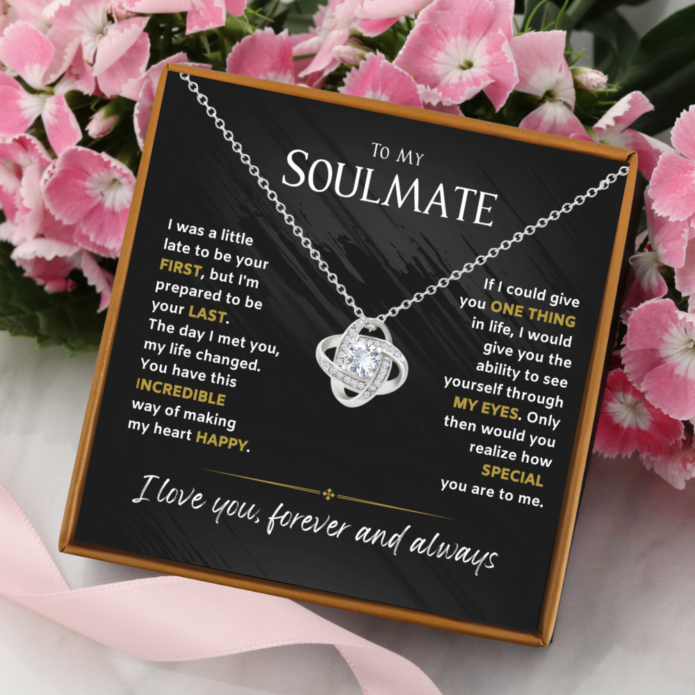 Soulmate-One thing in life-Love Knot Necklace
