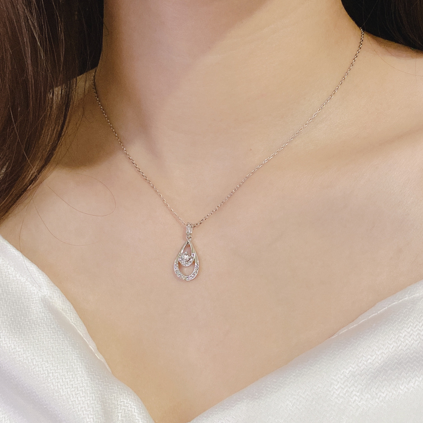 To My Daughter In Law- Daughter In Heart- Twilight Teardrop Necklace