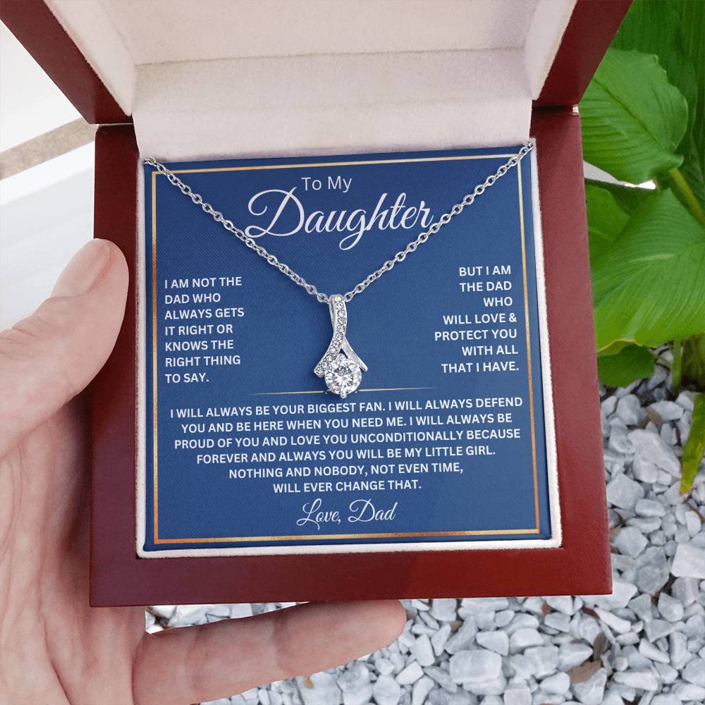 To My Daughter-Fan Ribbon-Alluring Beauty Necklace