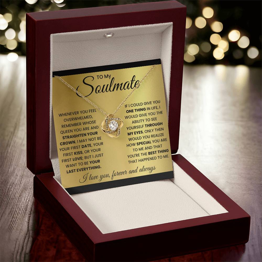 To My Soulmate-Queen-Love Knot Necklace