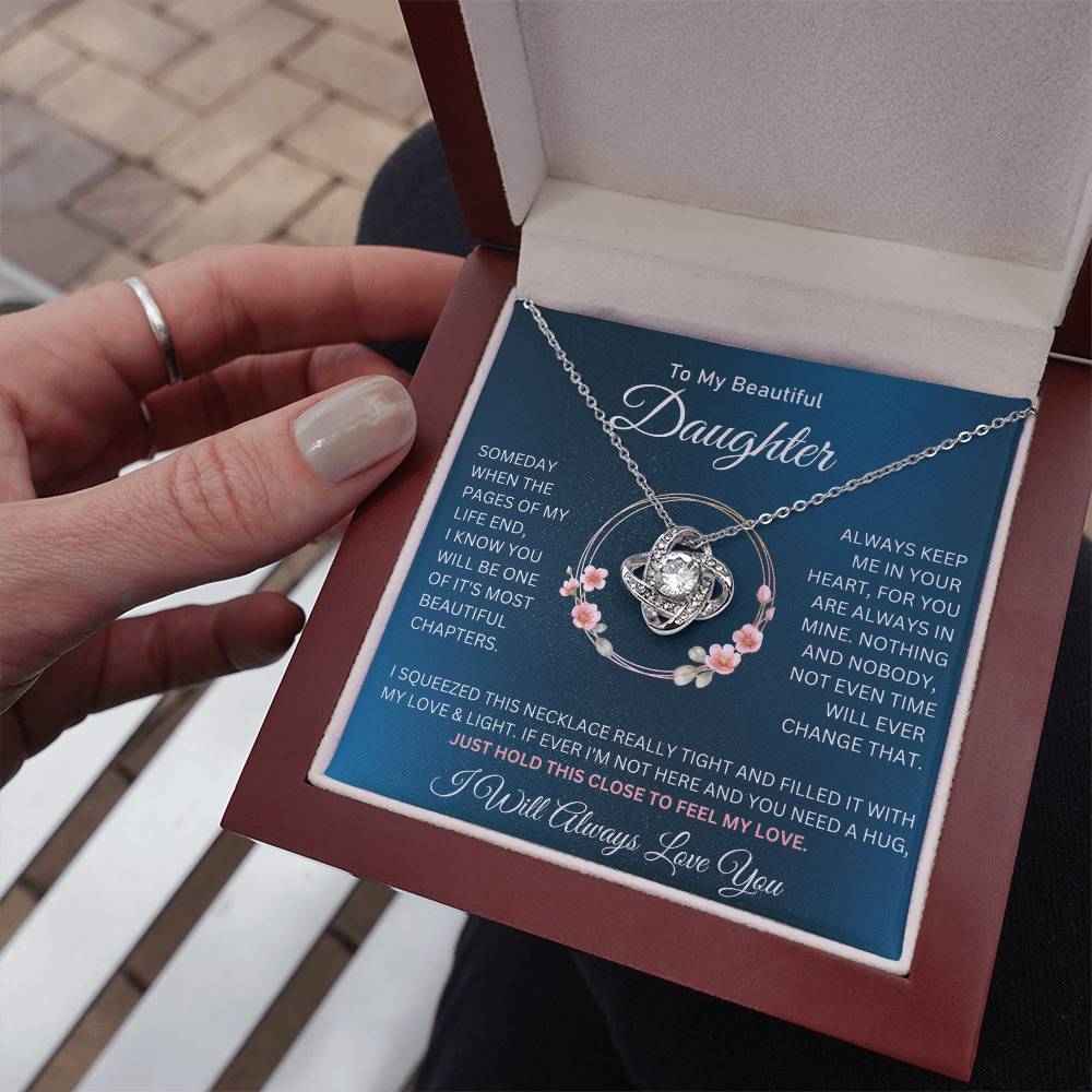 To My Beautiful Daughter-Beautiful Chapter-Love Knot Necklace