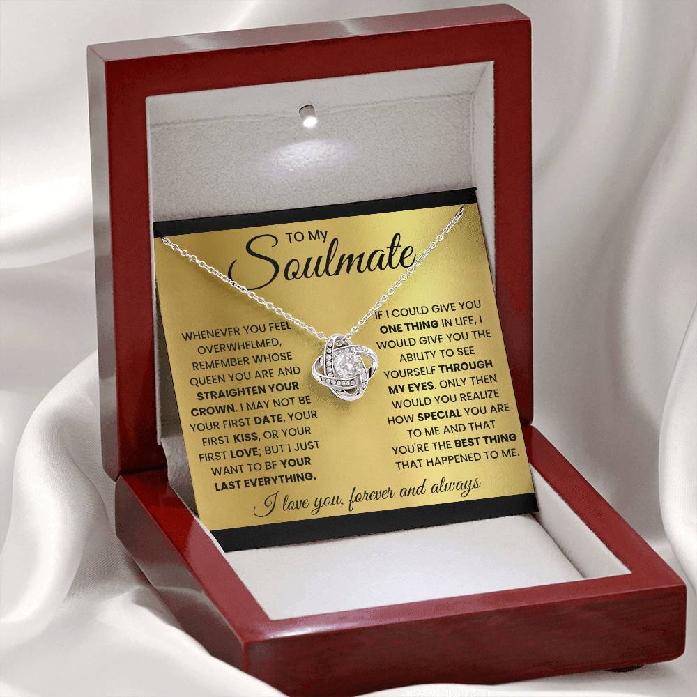 To My Soulmate-Queen-Love Knot Necklace