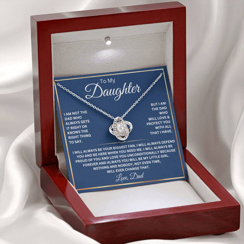 To My Daughter-Biggest Fan- Love Knot Necklace