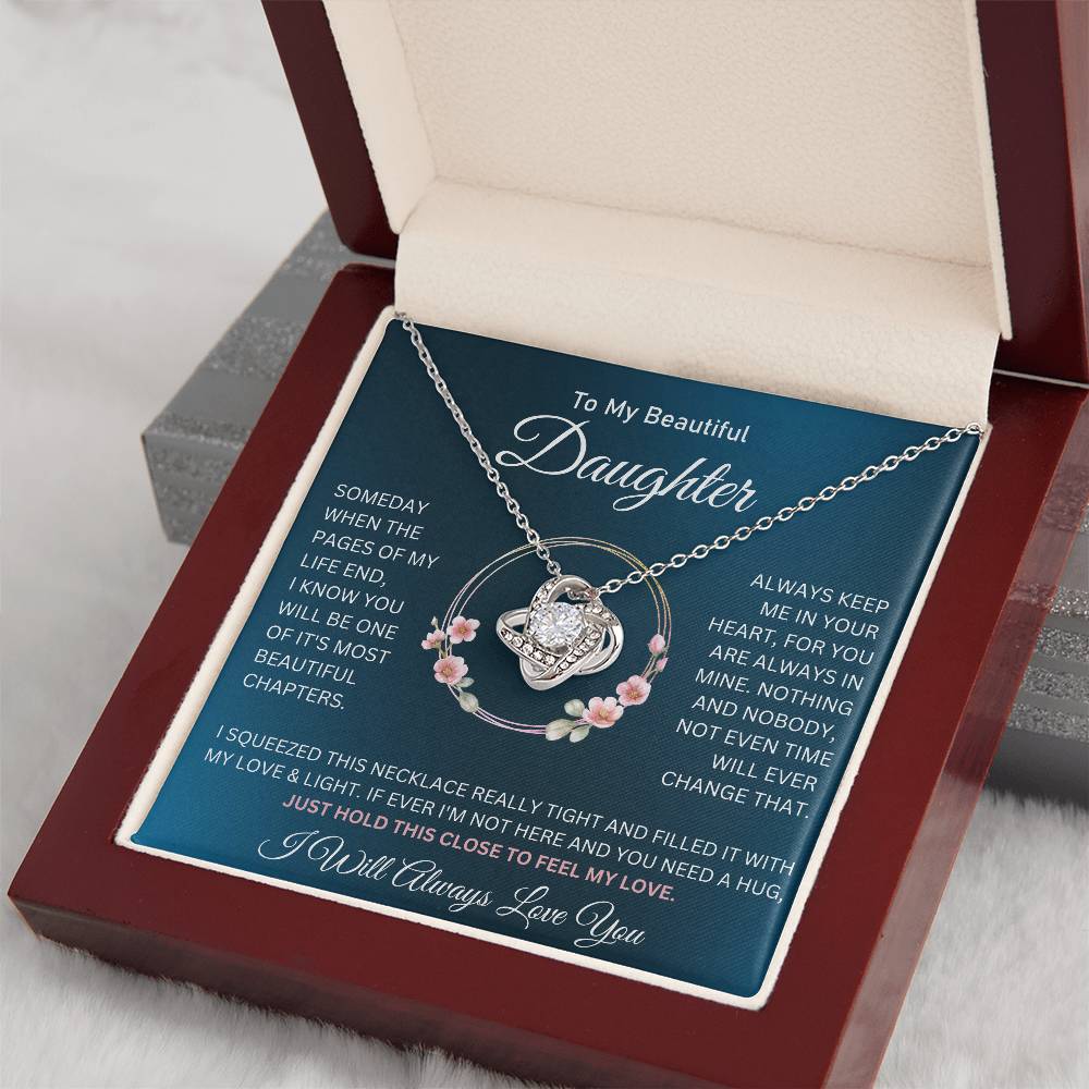 To My Beautiful Daughter-Beautiful Chapter-Love Knot Necklace
