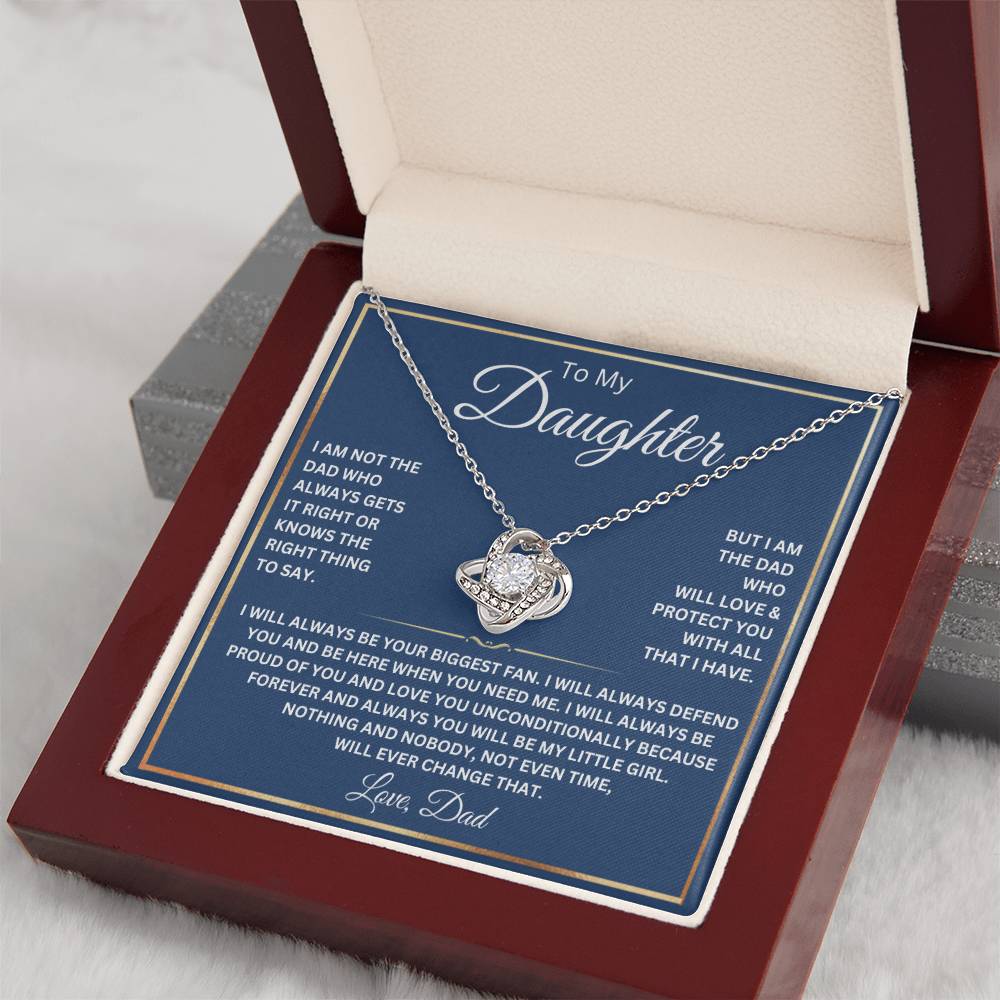 To My Daughter-Biggest Fan- Love Knot Necklace