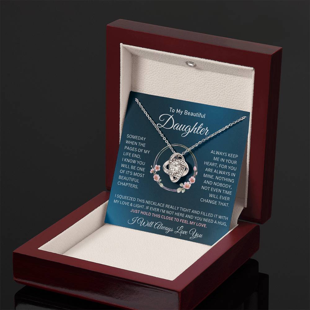To My Beautiful Daughter-Beautiful Chapter-Love Knot Necklace
