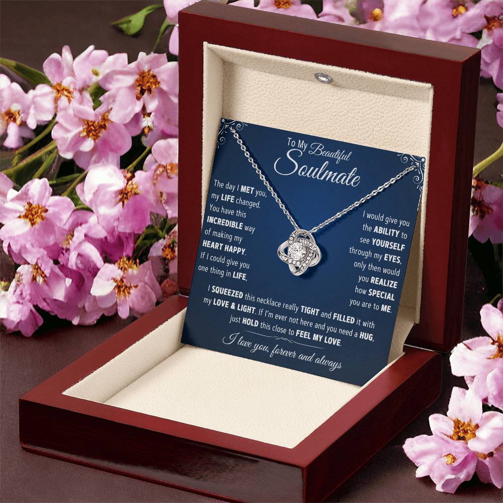 To My Beautiful Soulmate-Best Thing- Love Knot Necklace