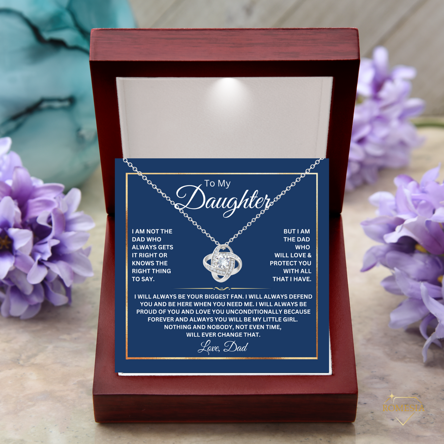 To My Daughter-Biggest Fan- Love Knot Necklace