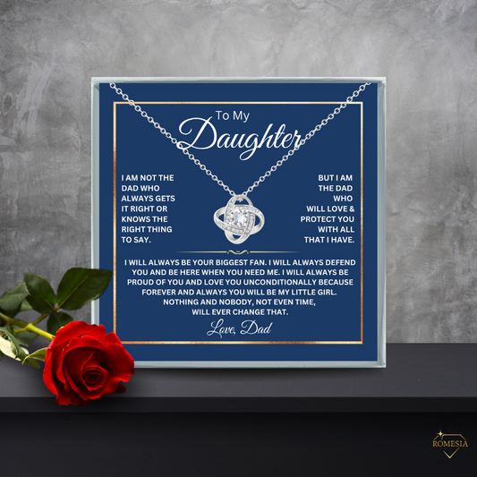 To My Daughter-Biggest Fan- Love Knot Necklace