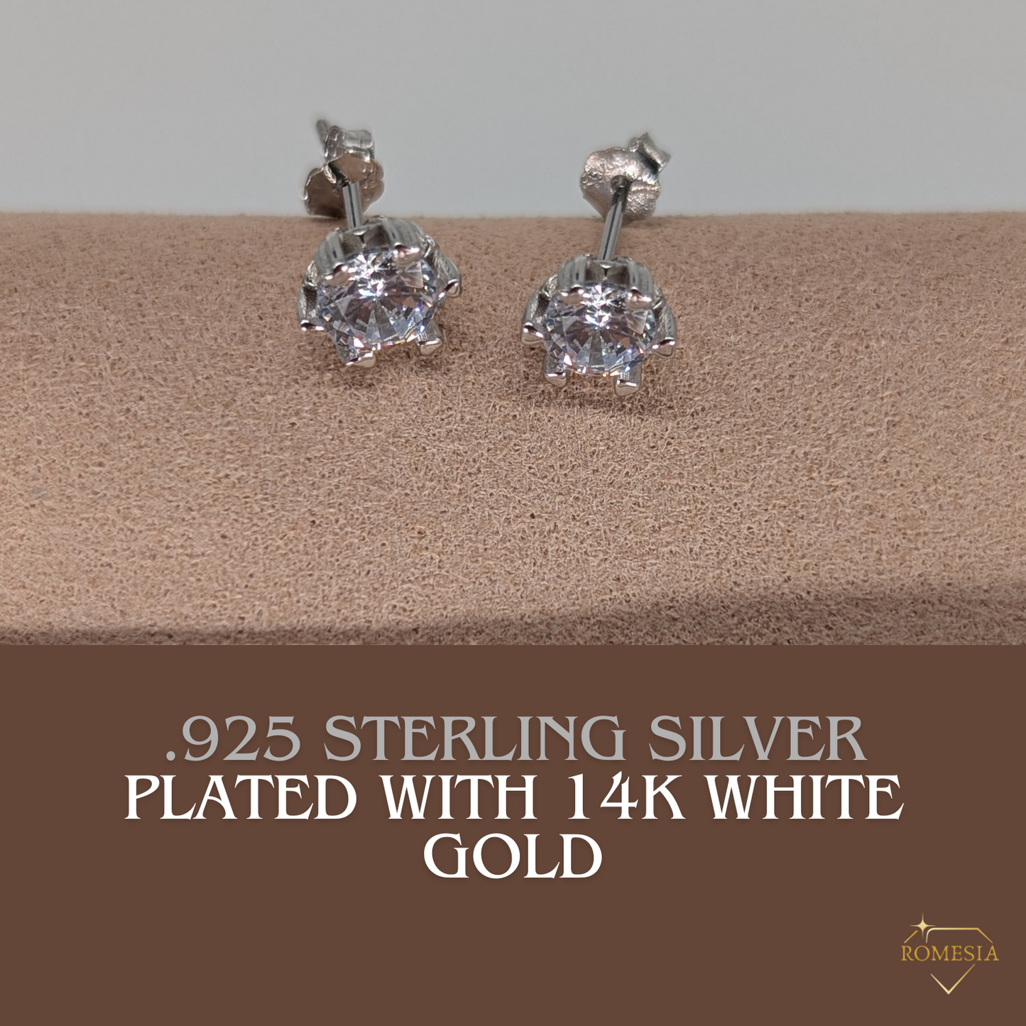 6mm-925 Sterling Silver Earrings