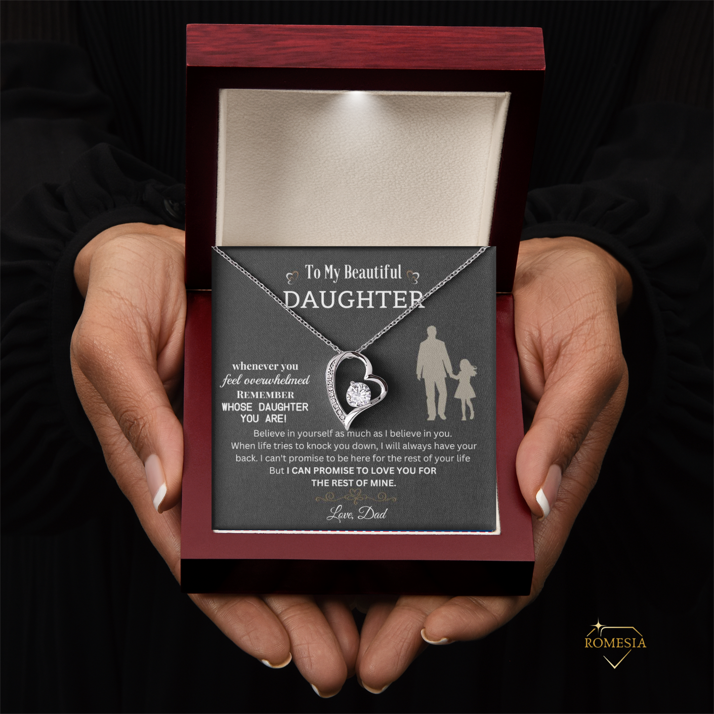 Daughter from Dad-Remember-Forever Love Necklace