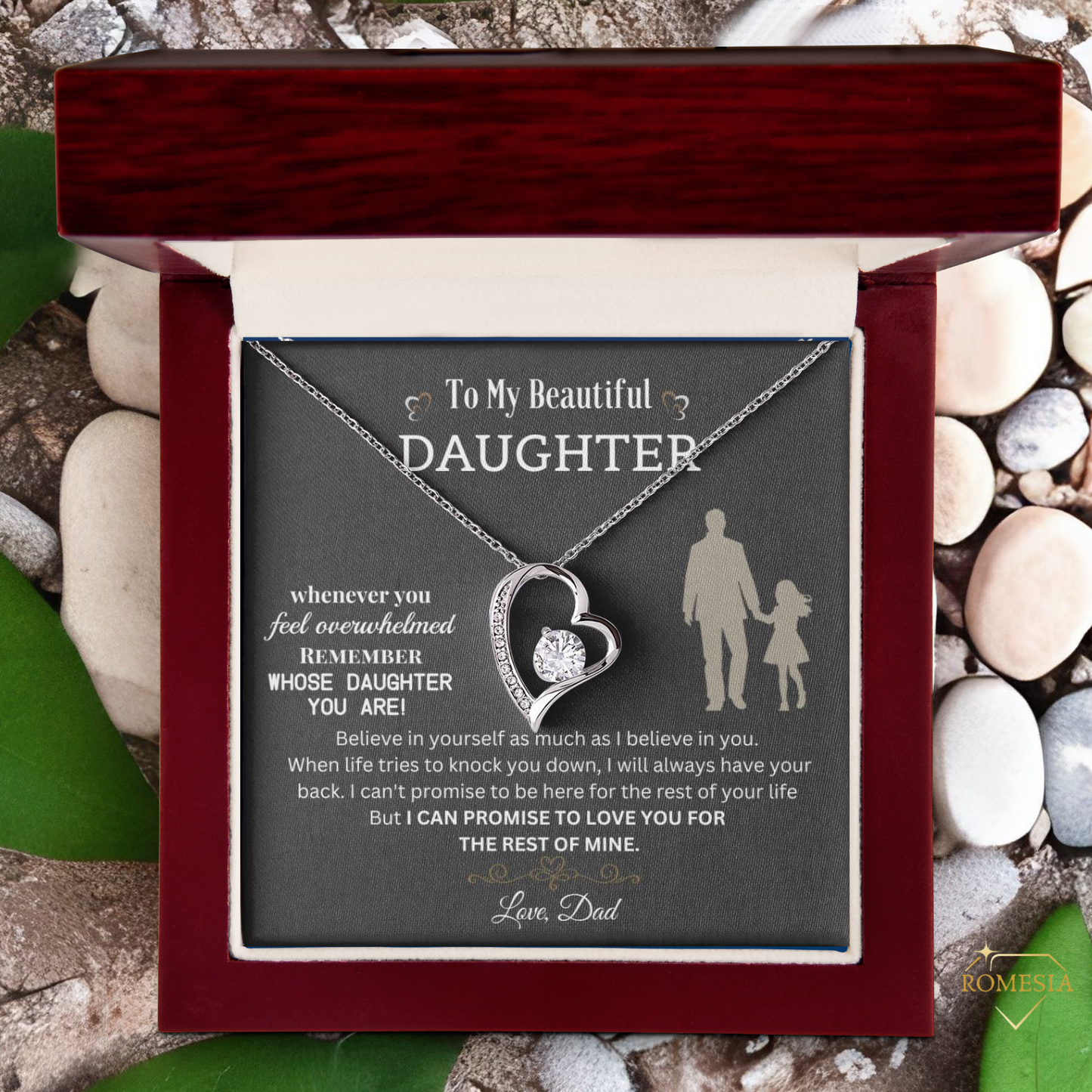 Daughter from Dad-Remember-Forever Love Necklace