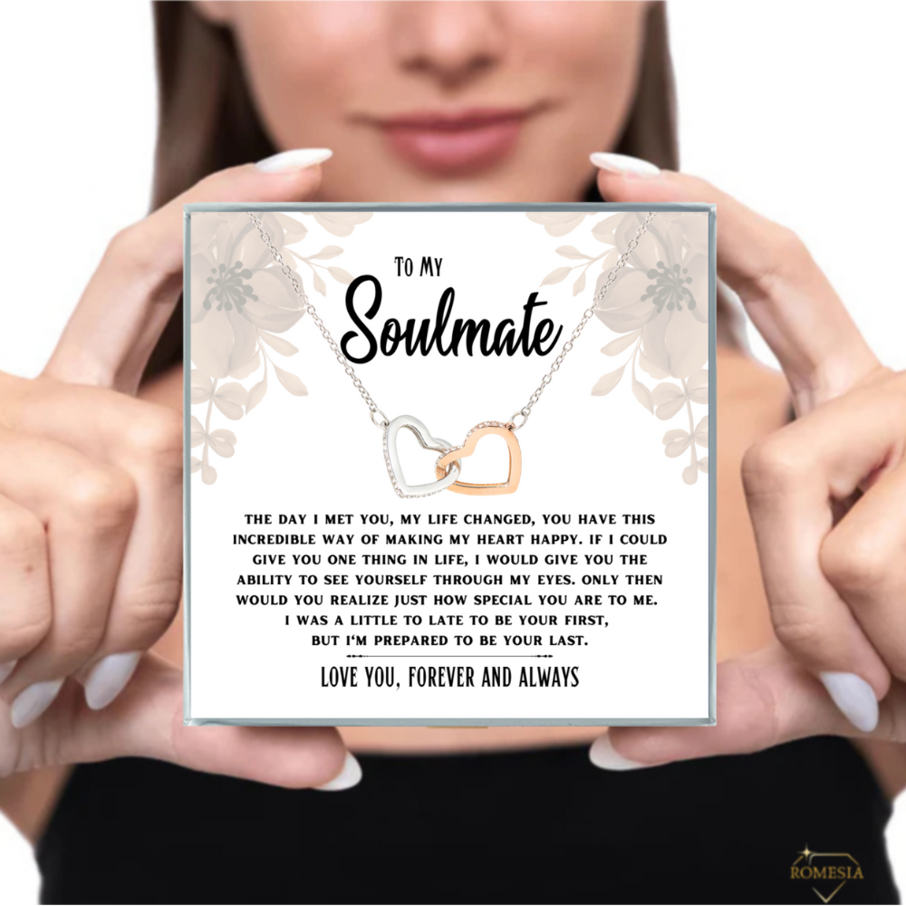 Soulmate-Prepared to be your last- Interlocking Hearts necklace