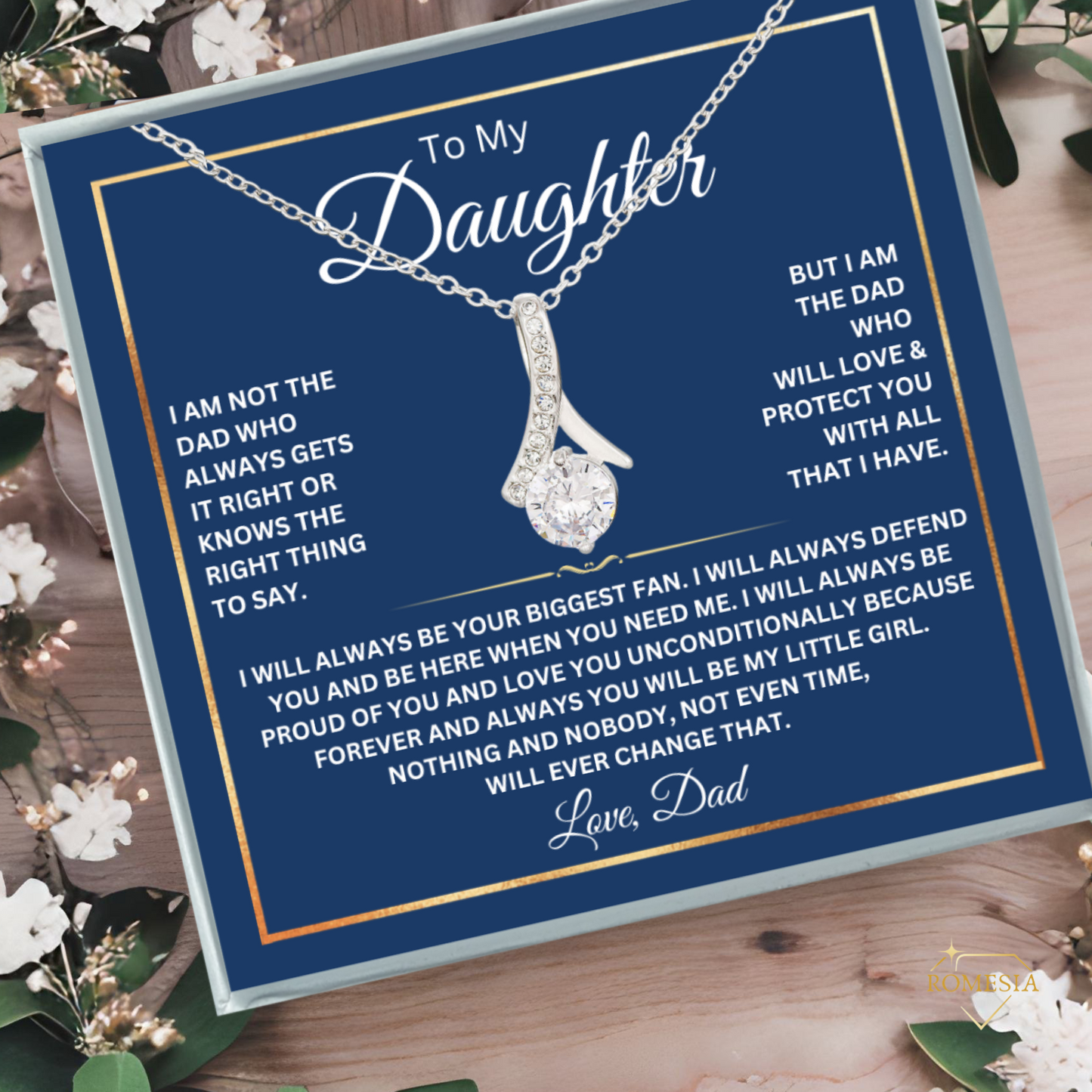 To My Daughter-Fan Ribbon-Alluring Beauty Necklace