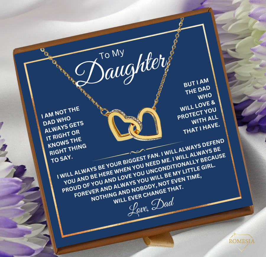 To My Daughter- Biggest Fan Interlocking Hearts