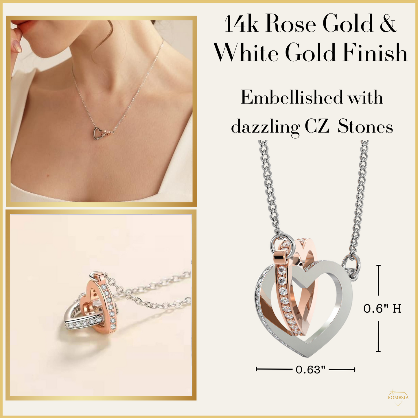 To My Granddaughter Interlocking Hearts Necklace – Meaningful Gift of Love & Connection