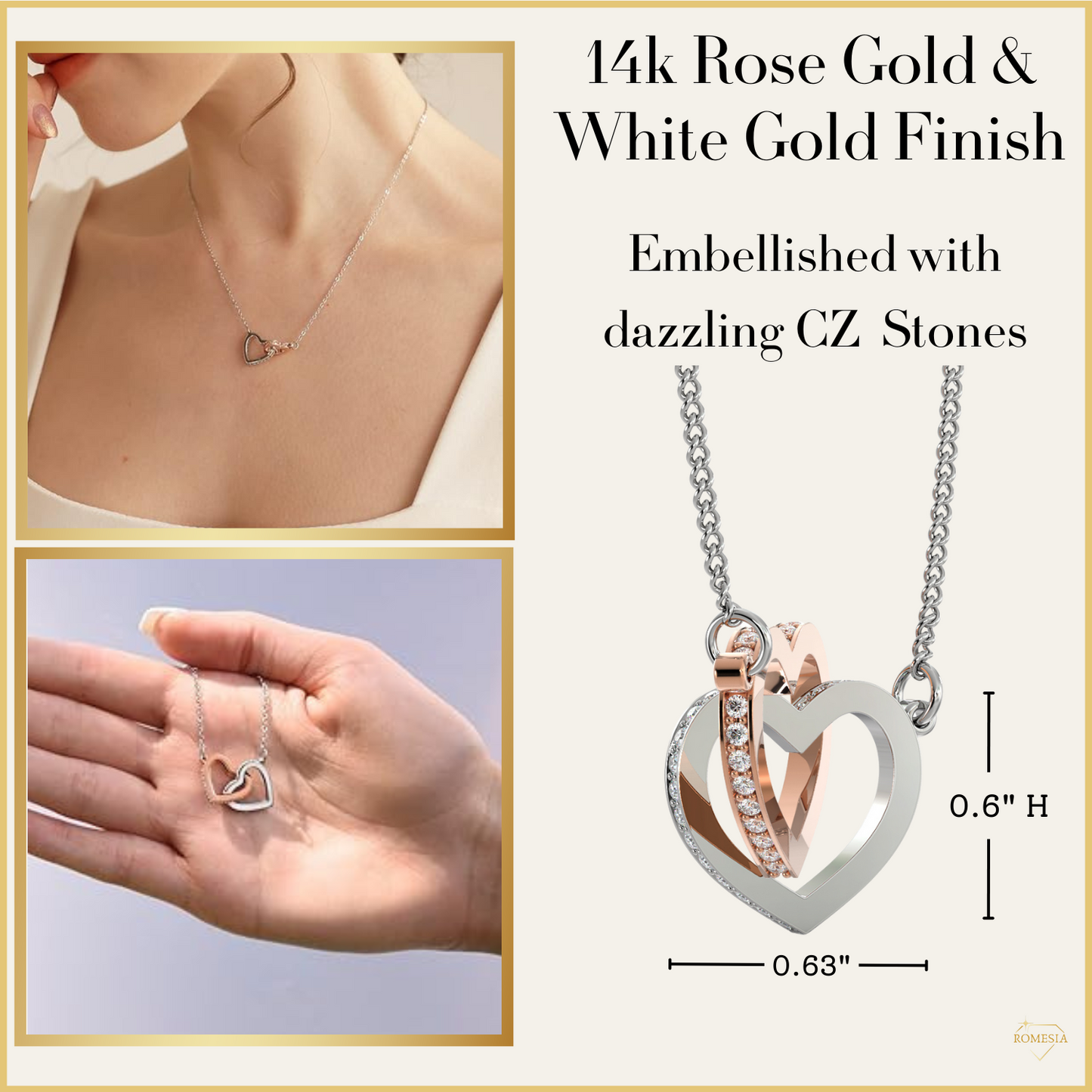 Soulmate-Prepared to be your last- Interlocking Hearts necklace
