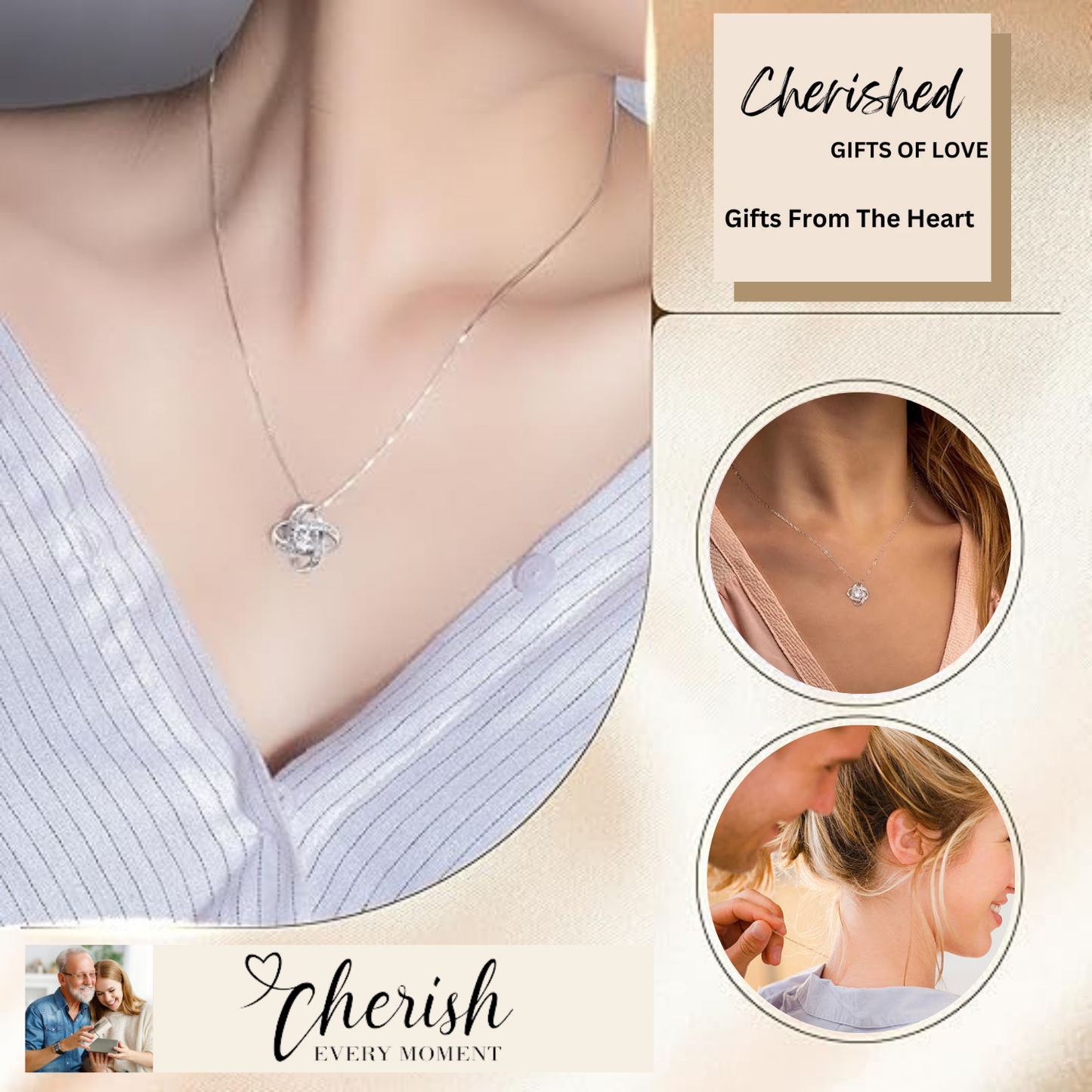 To My Daughter-Biggest Fan- Love Knot Necklace