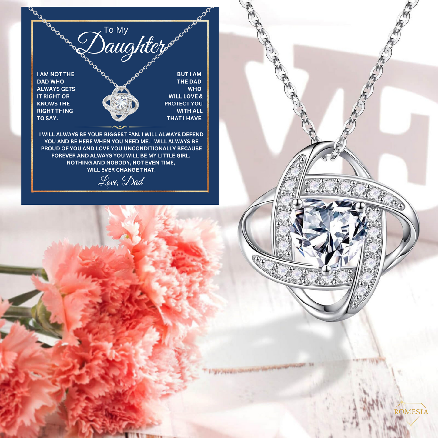 To My Daughter-Biggest Fan- Love Knot Necklace