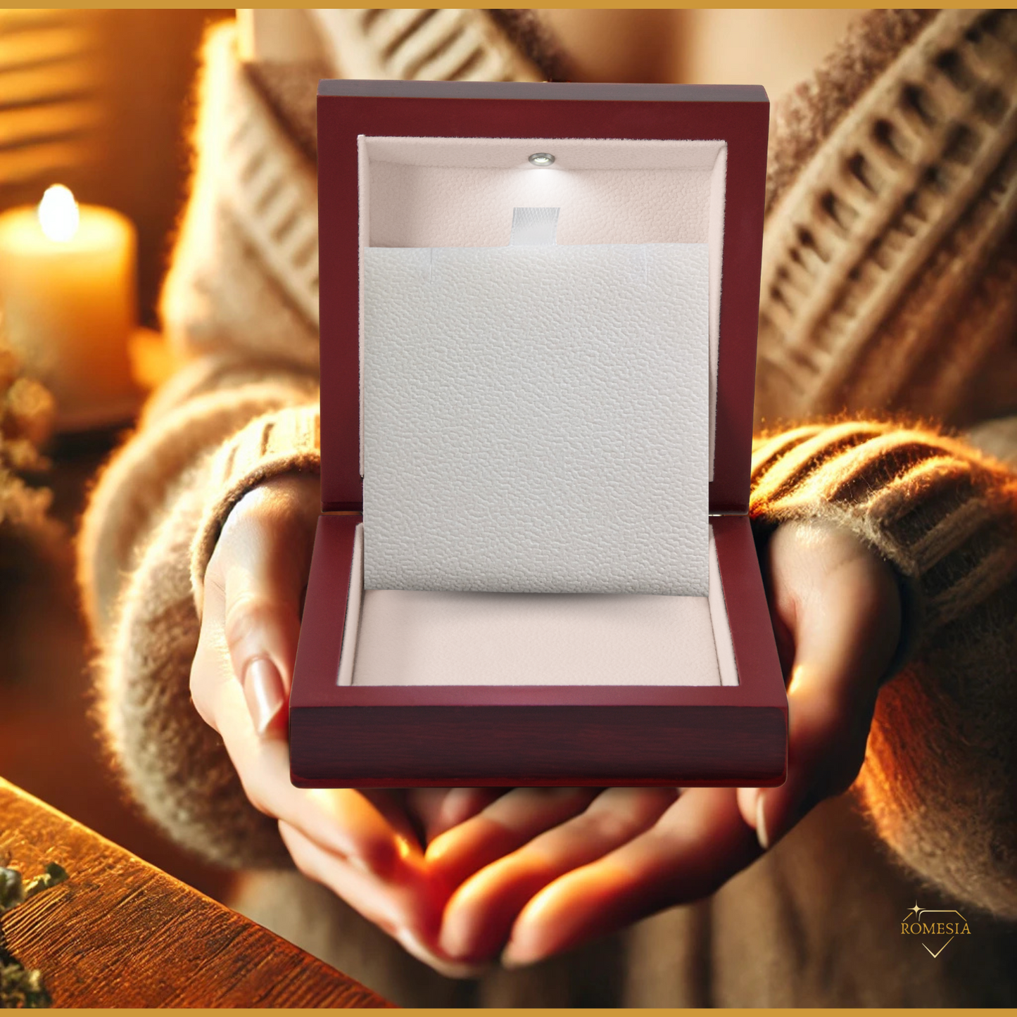 Mahogany Style Gift Box with LED light