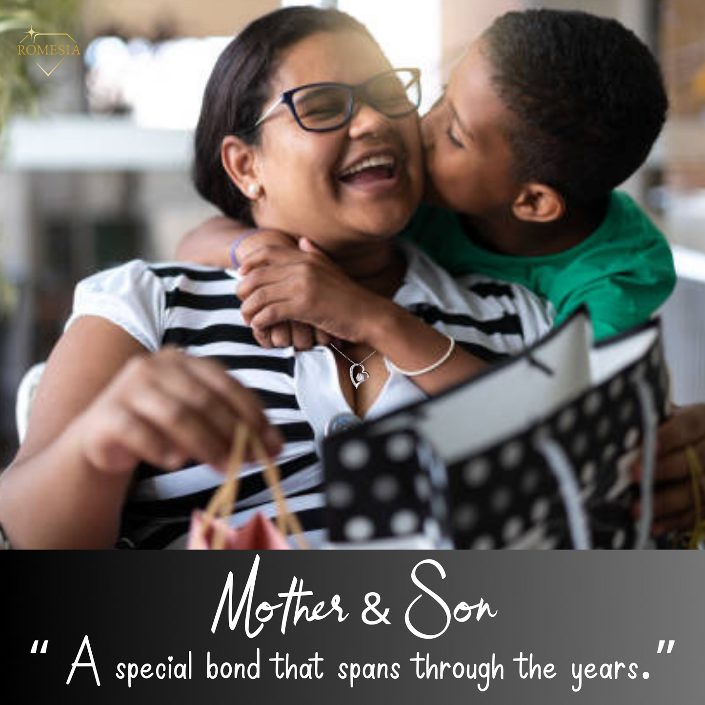 To My Mom from Son- Special Bond- Forever Love Necklace