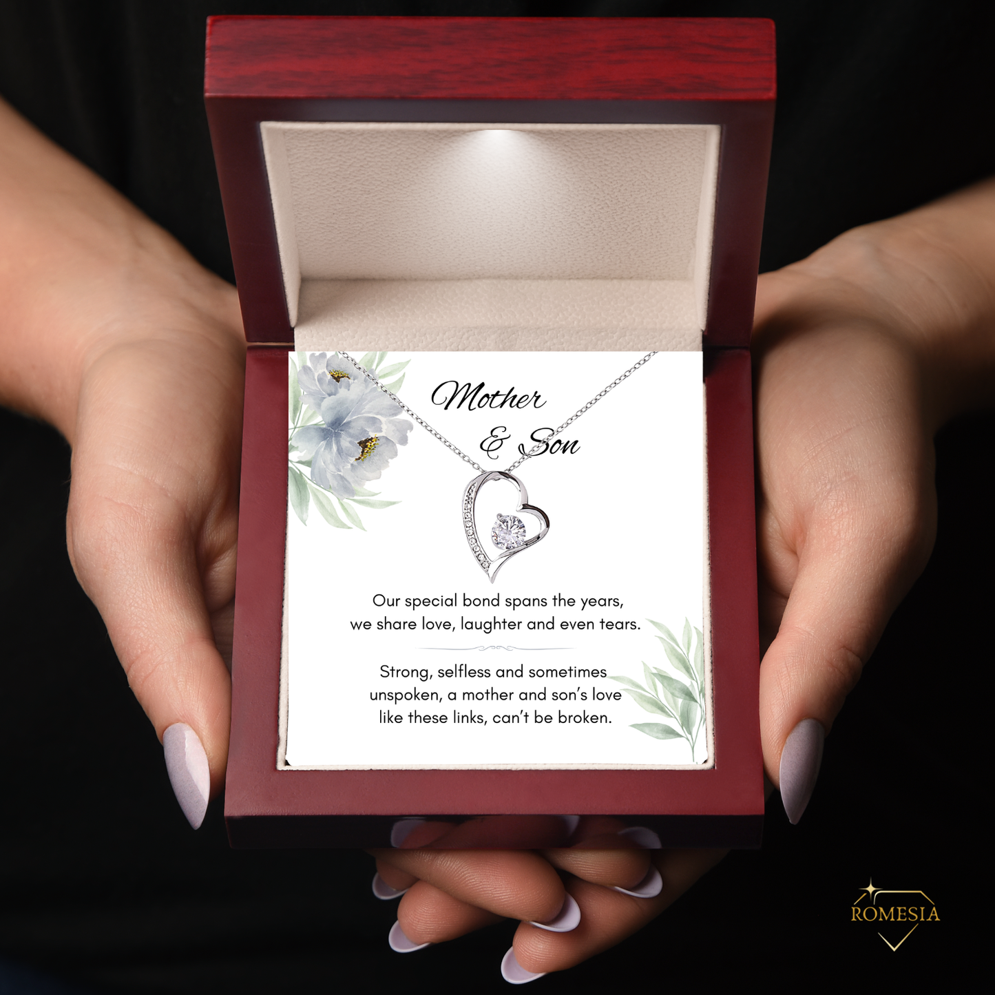 To My Mom from Son- Special Bond- Forever Love Necklace